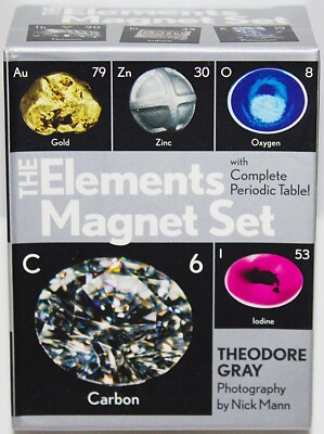 The Elements Magnet Set with Periodic Table and Illustrated Mini