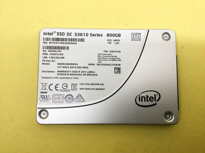 besuitable for Intel DC S3610 Series 800GB 6Gb/s 2.5 inch SATA SSD