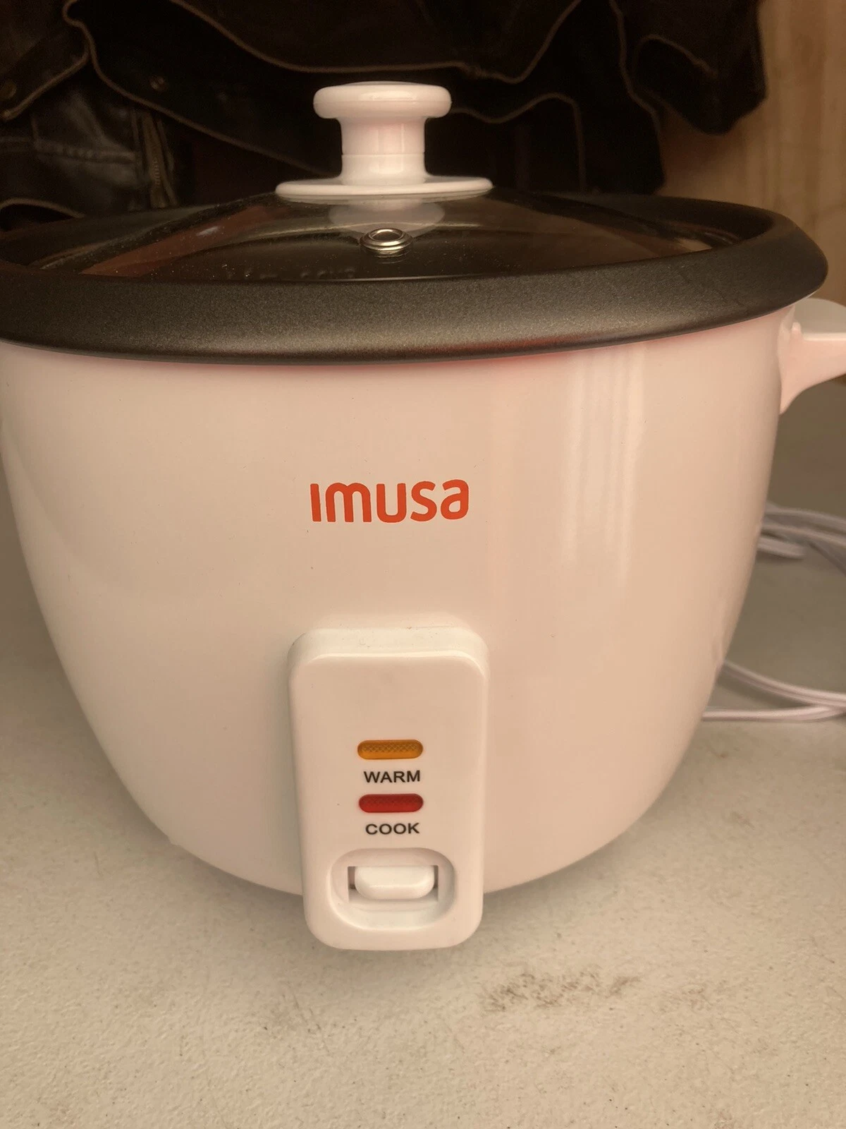 IMUSA 5 Cup Electric Nonstick Rice Cooker - White