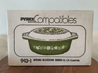 SEALED BOX - Vtg Pyrex 043 Spring Blossom & Butterfly Gold 1.5 QT Casseroles Set