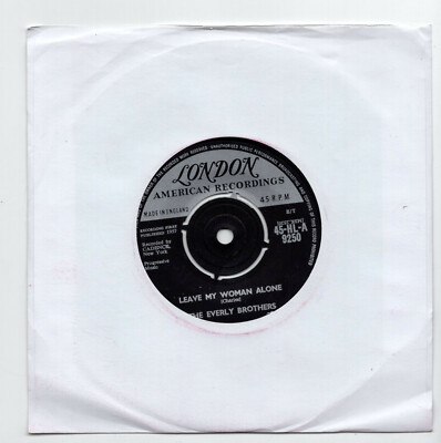 (V375) The Everly Brothers, Leave My Woman Alone - 1960 - 7 inch vinyl