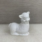 Vintage AVON Lamb Perfume Bottle - Milk Glass Collectable - 2.5 Inches