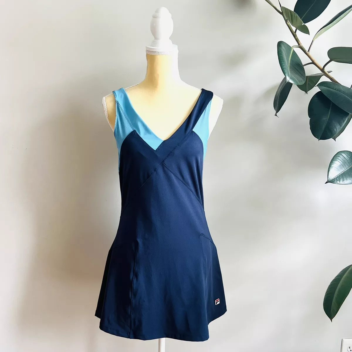 Fila Tennis Dress Size Medium Blue FILA Athletic Dress Stretch V
