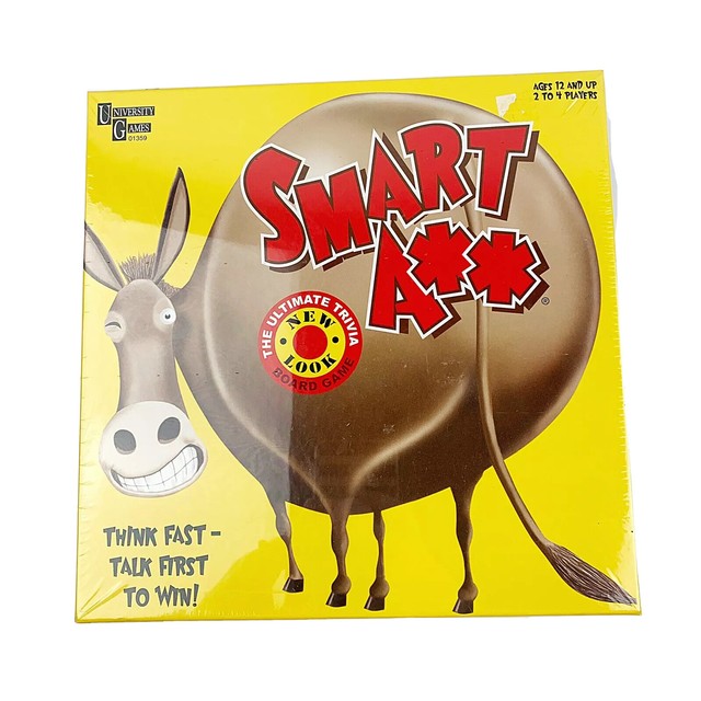 Smart Ass Trivia Board Game 01359 Donkey Jack University Games For Sale 