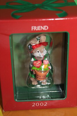 American Greetings Friend 2002 Christmas Holiday Ornament AXOR-012H