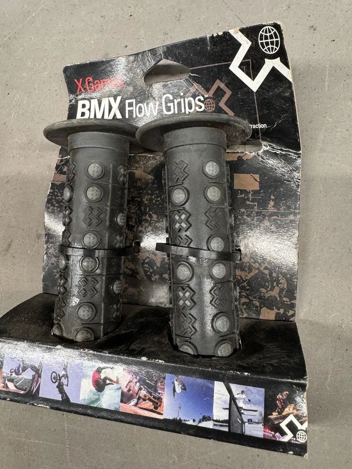 Empuñaduras de flujo de goma Bell ESPN X-Games Gear GT BMX bicicleta de acrobacias parte posterior de diamante Foto 3 de 4
