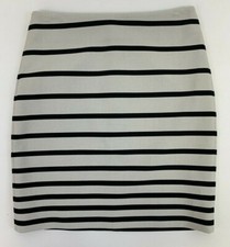 Halston Heritage Black Striped Skirt Size 0 New W/ Tags *Appears Hemmed*