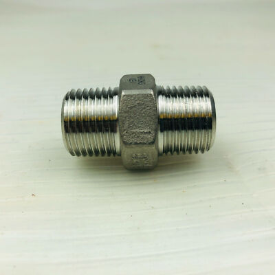 McMaster Carr 1/2'' Straight Adaptor BSPT 304 Stainless Steel Male Threaded Pipe