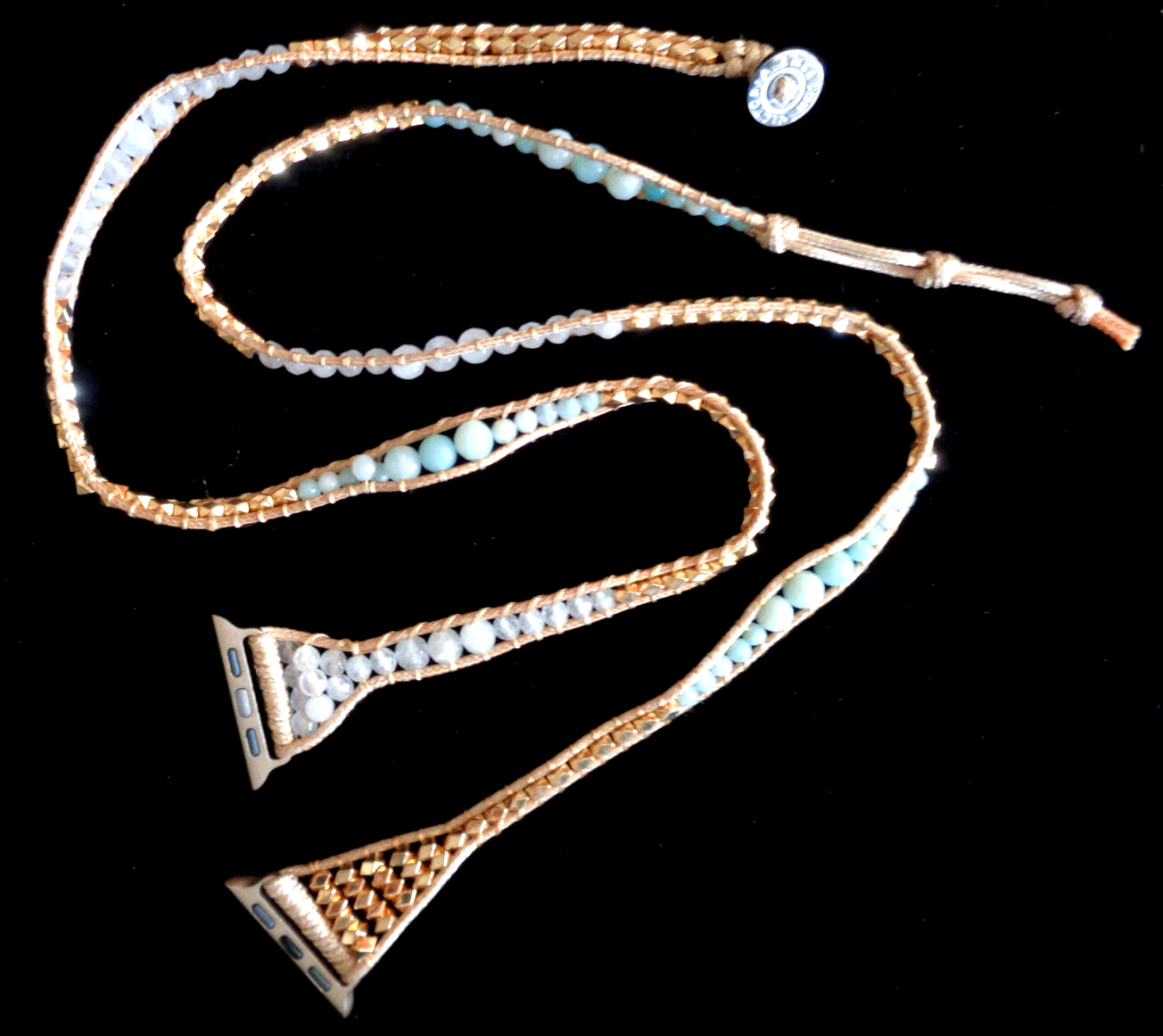 Victoria Emerson Beaded Wrap Around Bangle Bracelet Apple Watch Strap