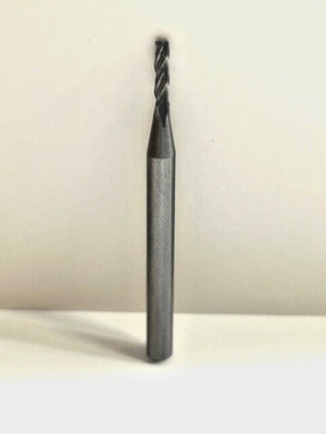 CARBIDE END MILL 1/16'' DIAMETER  1/4'' LOC  3 RHS/RHC FLUTE  SQ. END 30 DEG HELIX