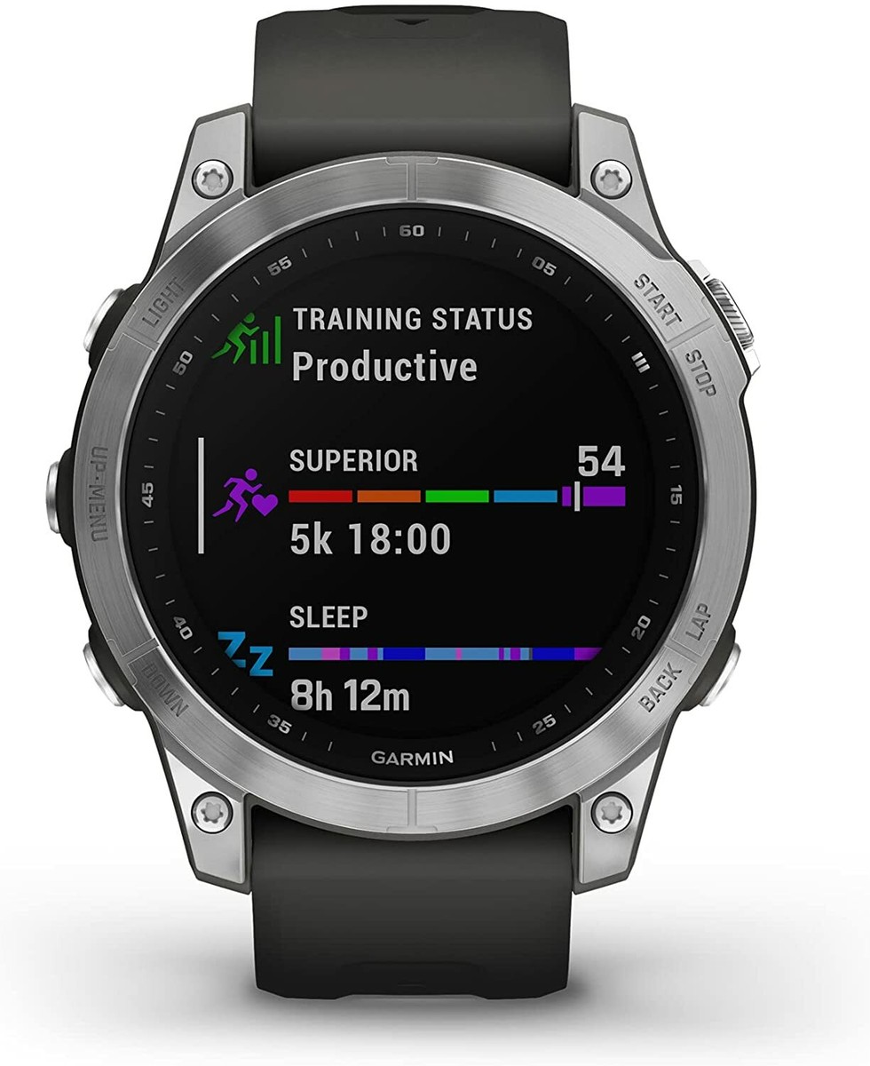 【中古】Garmin Fenix7 Silver / Graphite Garmin fenix 7 Silver GPS Multifunction Watch with Graphite