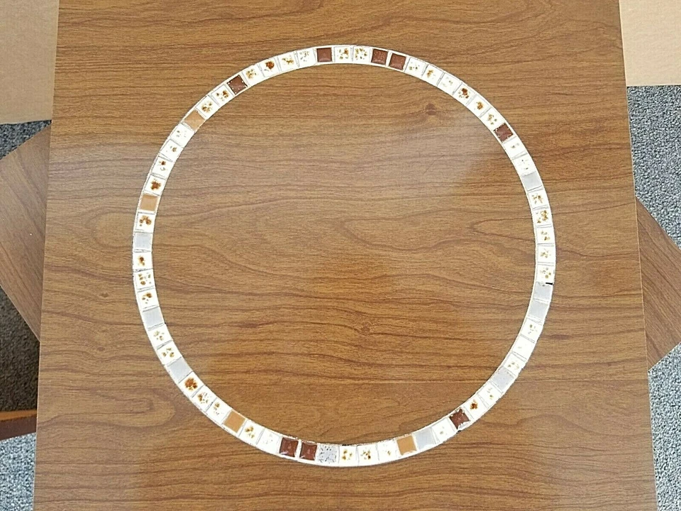 Set of 3 Vintage Mid Century Modern Tile Mosaic Stackable Drink Side Tables - Image 4 of 4