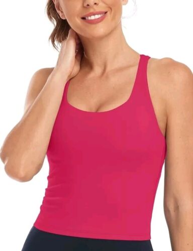 HeyNuts Longline Zeal Bras Medium Impact Wirefree Sports Workout Tank M B-D Cups