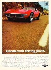1970 Corvette Coupe - Original Advertisement Print Art Car Ad J599