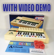 Vintage Antonelli • Carousel Reed Organ with Feet, Box & Instructions WORKING