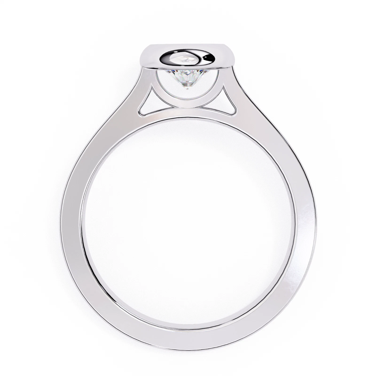 IGI Certified, 0.64CT, Lab-Grown Round Diamond Engagement Ring, 14k White Gold image-4