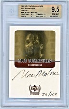 Moses Malone 1999 UD Century Legends Epic Signatures Century 52/100 BGS 9.5