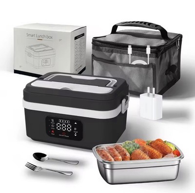Elektrische Lunchbox 1.35 Edelstahl mit 20000mAhAkku LCD Timer Self-Heating Box