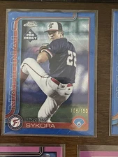 2025 Topps Pro Debut Travis Sykora Chrome Blue Wave /150 🔥