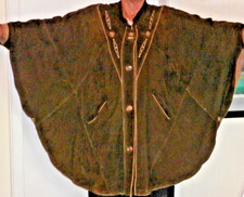 Exklusiver Trachten-Umhang- Cap Nappaleder-Seidenfutter, Größe M , Tragbar 40-50