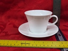 Crate & Barrel White Pearl Cup & Saucer Japan Nikko