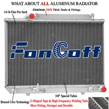 3 Row Aluminum Radiator For Mercedes-Benz 1986-1987 300SDL 1990-91 350SD Diesel