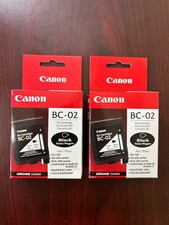 NEW Genuine Canon BC-02 Ink Cartridge in original retail sealed box. 2-Pack 
