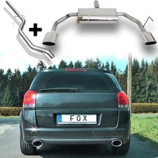 FOX Racinganlage ab Kat re li je 1x140x90mm gerollt Opel Signum Sportheck 2.8l
