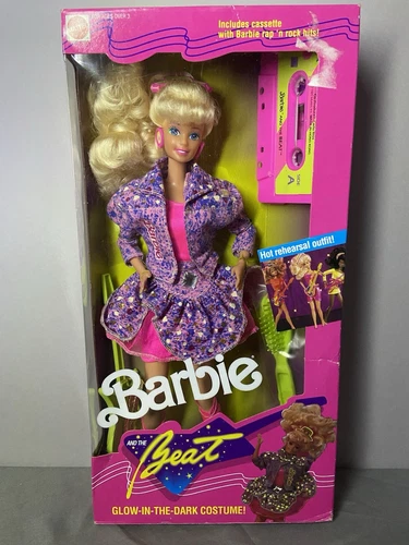 NEW Barbie & The Beat Vintage Doll w Cassette & Glow-In-The-Dark Clothes SEALED