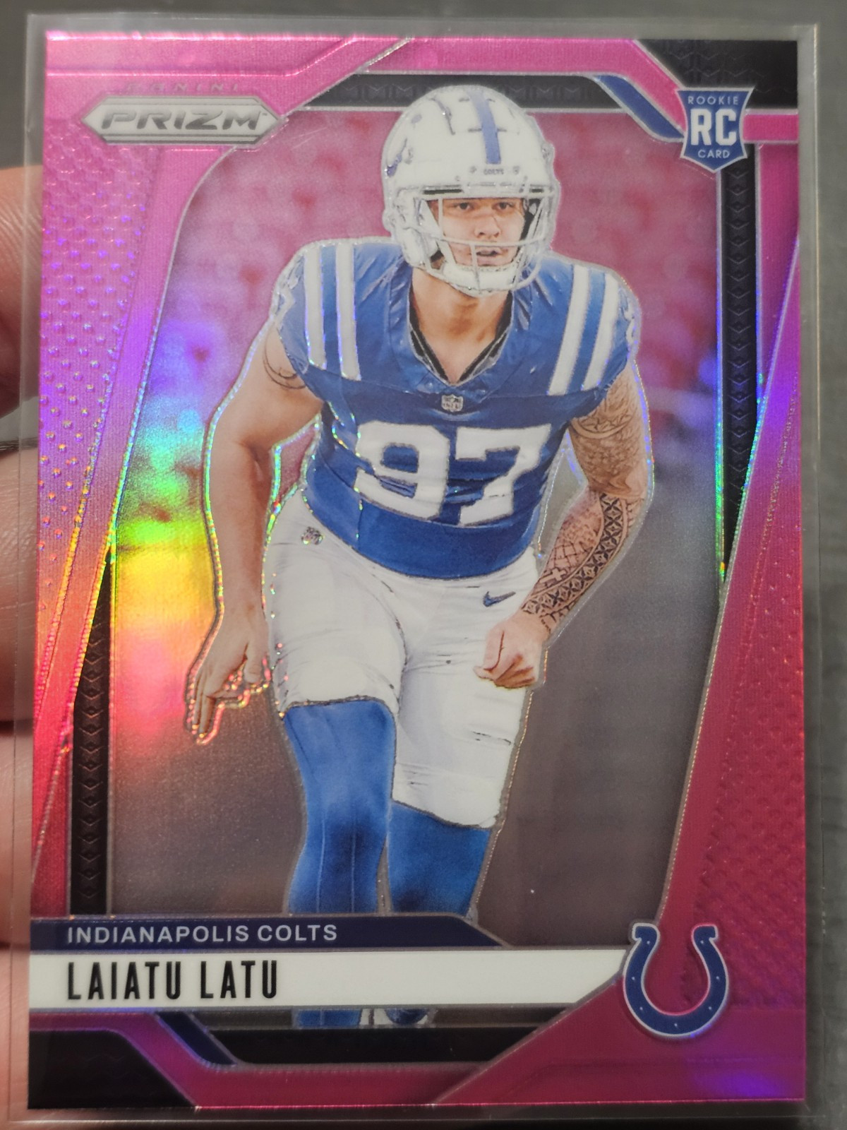 2024 Panini Prizm - Rookies Pink Prizm #366 Laiatu Latu (RC)