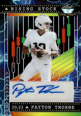 2022 Leaf Valiant #RS-PT1 Payton Thorne Rising Stock Autographs Lightning #/4