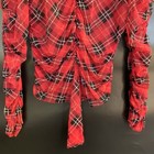 Victoria’s Secret Very Sexy Ruched Sheer Mesh Thong Bodysuit Red Plaid XL — photo 10
