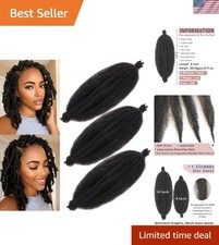 Springy Afro Twist Extensions - Lightweight 3-Pack for Beautiful Braids, 8 Inch