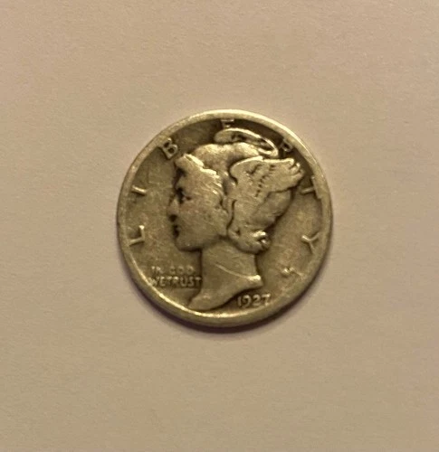 1927-P Mercury Dime Choice VG Very Good 90% Silver