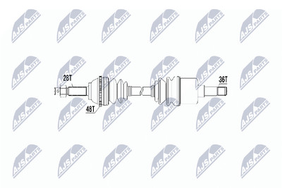 NTY Antriebswelle NPW-FR-031 für TRANSIT FORD Bus TOURNEO F_E_ F_F_ F_G_ FAE_