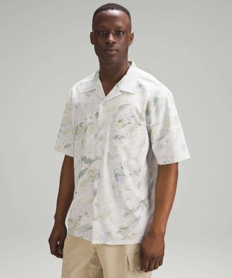 Lululemon Airing Easy Camp Collar Shirt Men XL Floral AOP Performance Ripstop