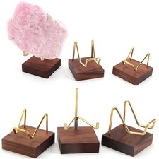Mineral Stand Wood Support Base Display Holder For Crystal Minerals Home Decor