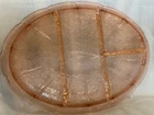 NICE! Jeannette Pink Cherry Blossom Oval 13" Divided Platter Serving Plate Large