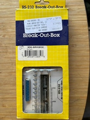 RS-232 Serial Break Out Box Pocket Size w Jumpers