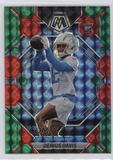 2023 Panini Mosaic Rookies Choice Red & Green Prizm Derius Davis #311 0x1