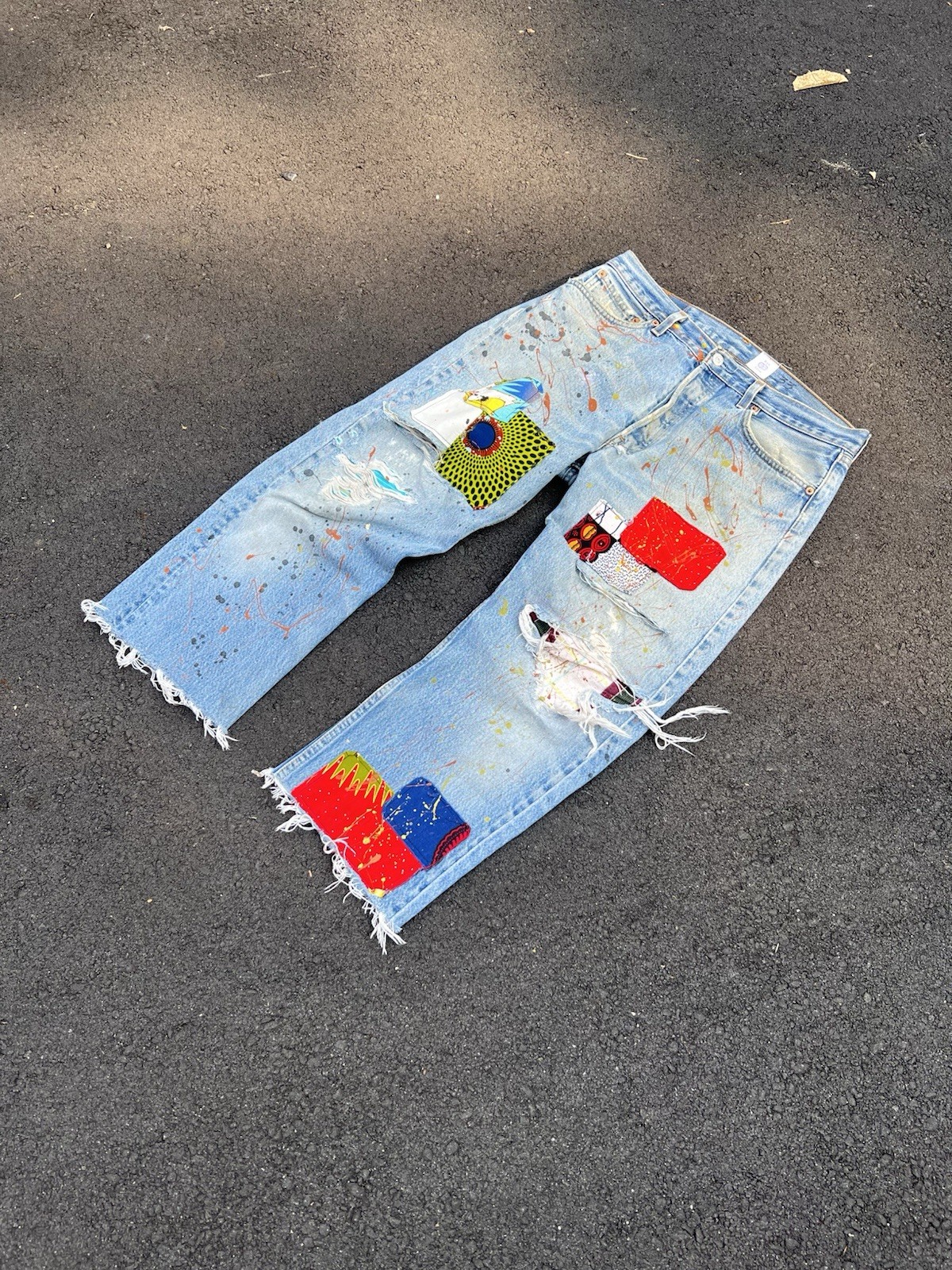 Levi Res Epsa Collaboration patchwork Denim jeans… - image 2