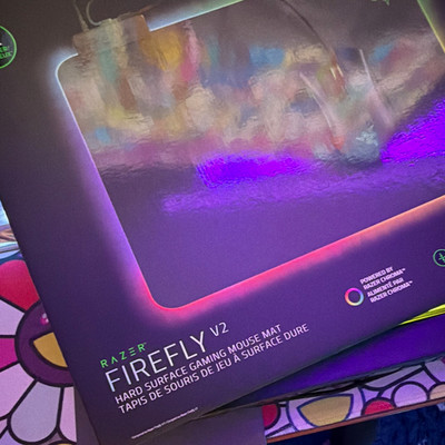 Razer Firefly V2 Hard Surface Gaming Mouse Mat RGB Illuminated Non-Slip