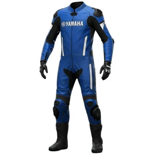 Mens Real Cowhide Leather Motorcycle Biker Racing Suit Protective Motorbike Gear