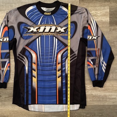 XG　М　Motocross Jersey 　ロング　Tシャツ　グッズ XMX Xtreme Motocross MX1 Racing Jersey Long Sleeve Shirt Med Blue