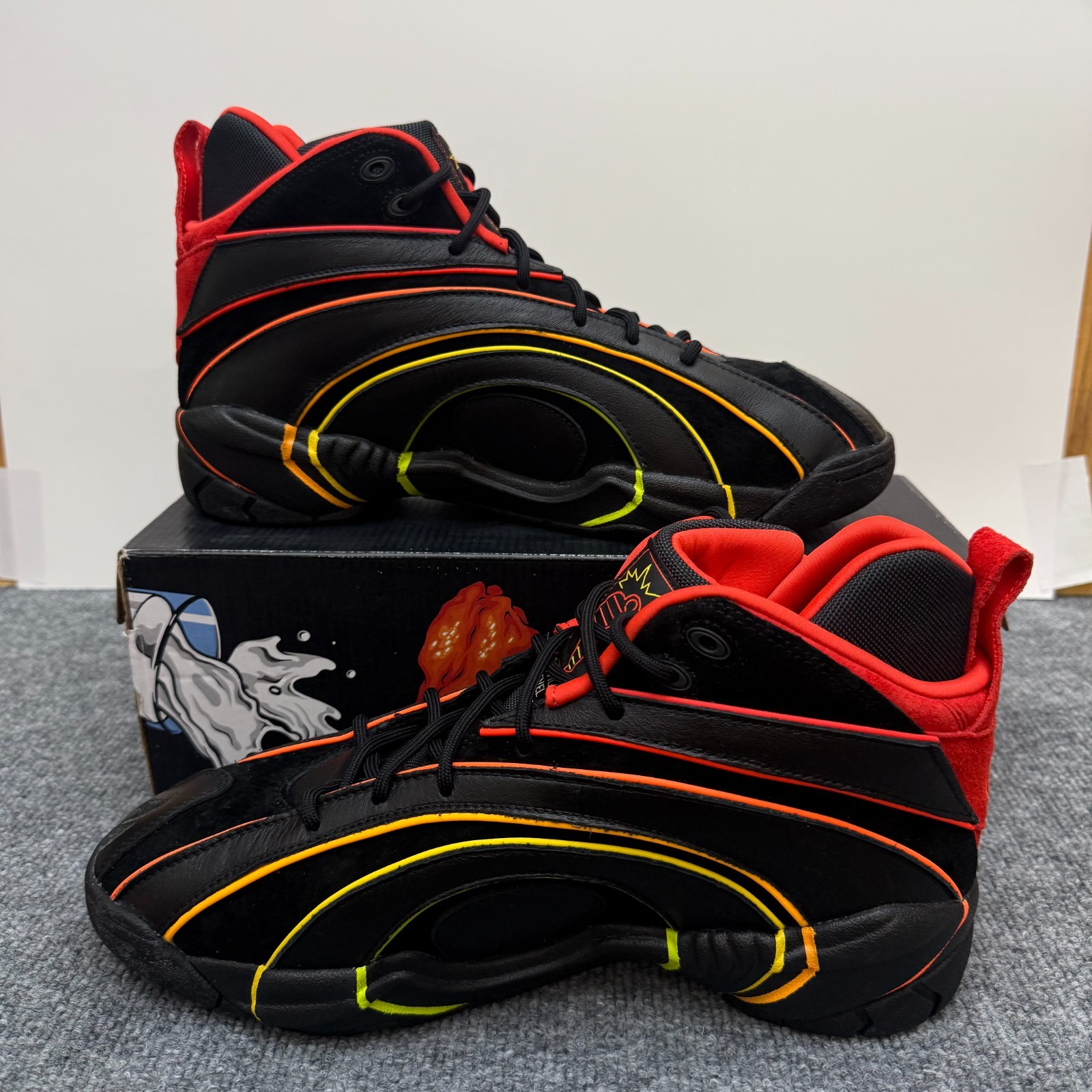 Reebok Shaqnosis Hot Ones Scoville Levels Basketball Shoes H68851 Men's Size 13 thumbnail 7