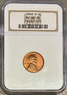 1949-S Lincoln Cent (Wheat Penny), NGC MS-66 RD, Older Holder, Starts at $1!