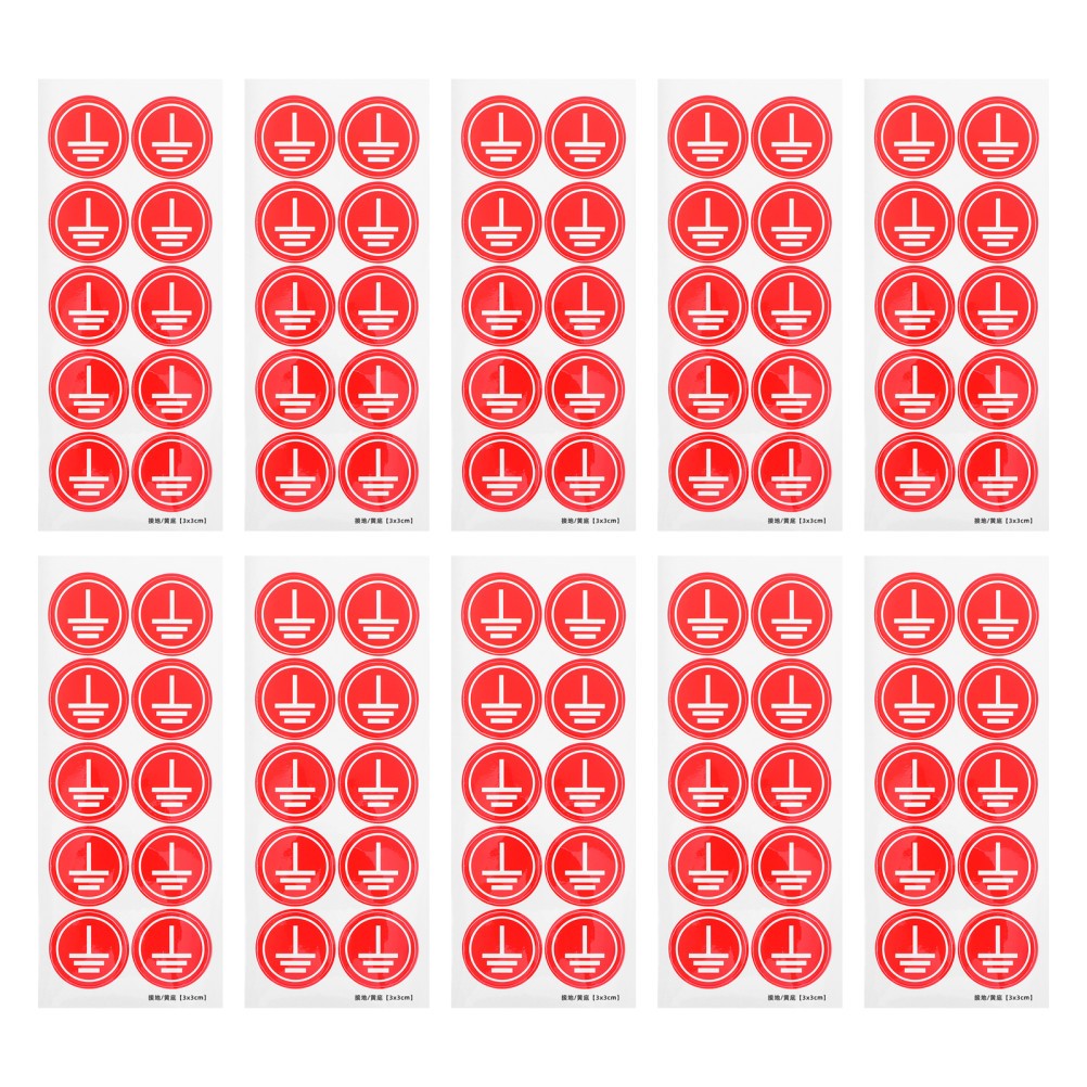 10 Sheets Electrical Machine Warning Decals Panel Identification Labels