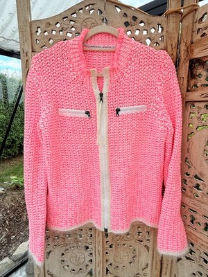 Marc Cain Strick Jacke N 5 40-42 neuwertig neon pink