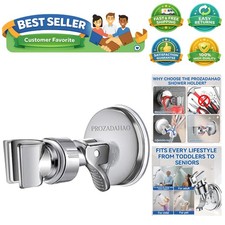 Adjustable Shower Head Holder, Bathroom Suction Cup Bracket for Handheld Show...