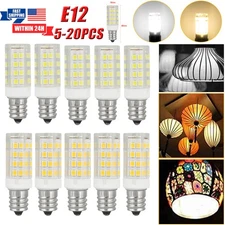 5/20x E12 Candelabra C7 64-2835 LED Light Ceiling Fans Bulb Ceramics Lamp Lights